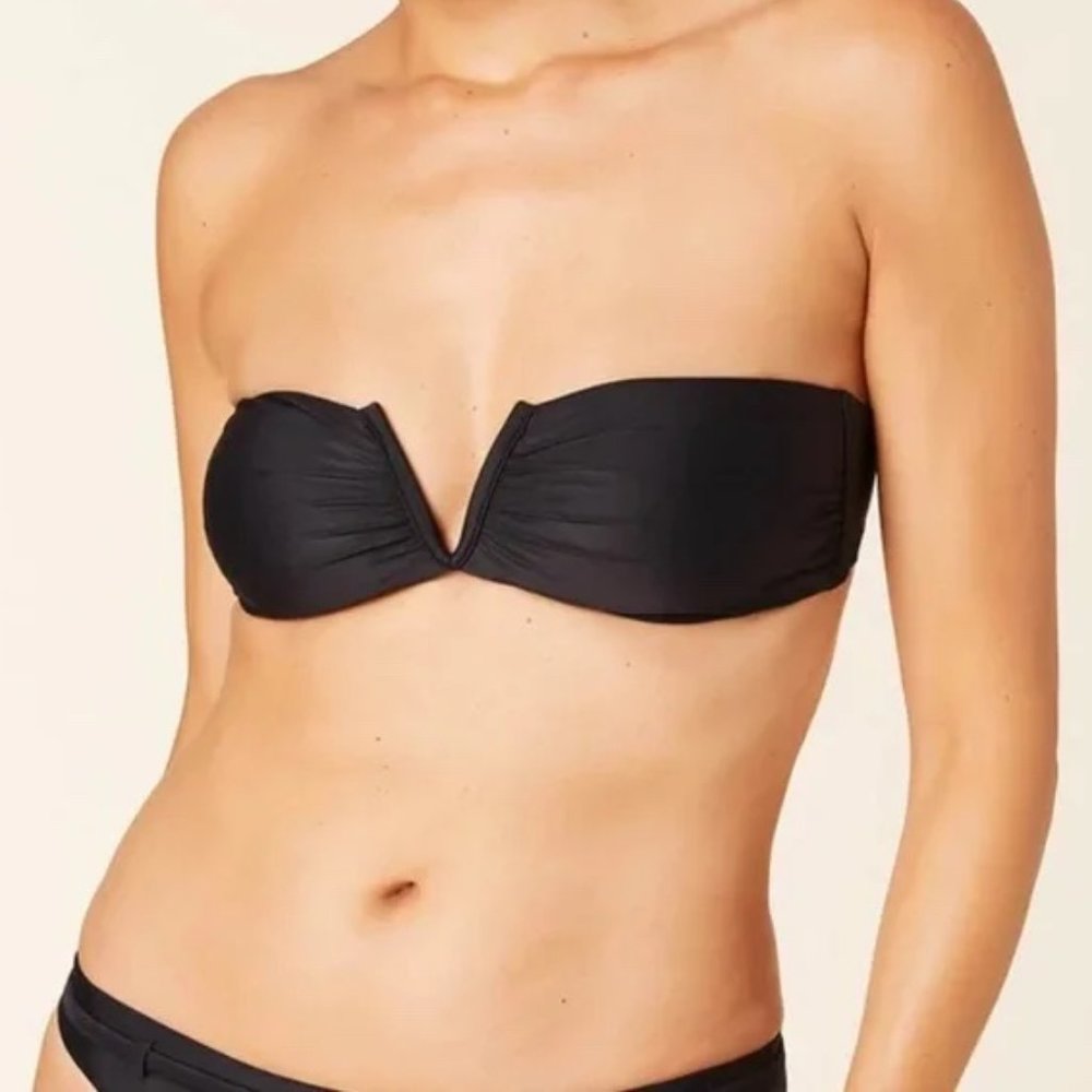 NWT Andie Swim The Scala Top Flat Strapless Black Size Medium M NEW